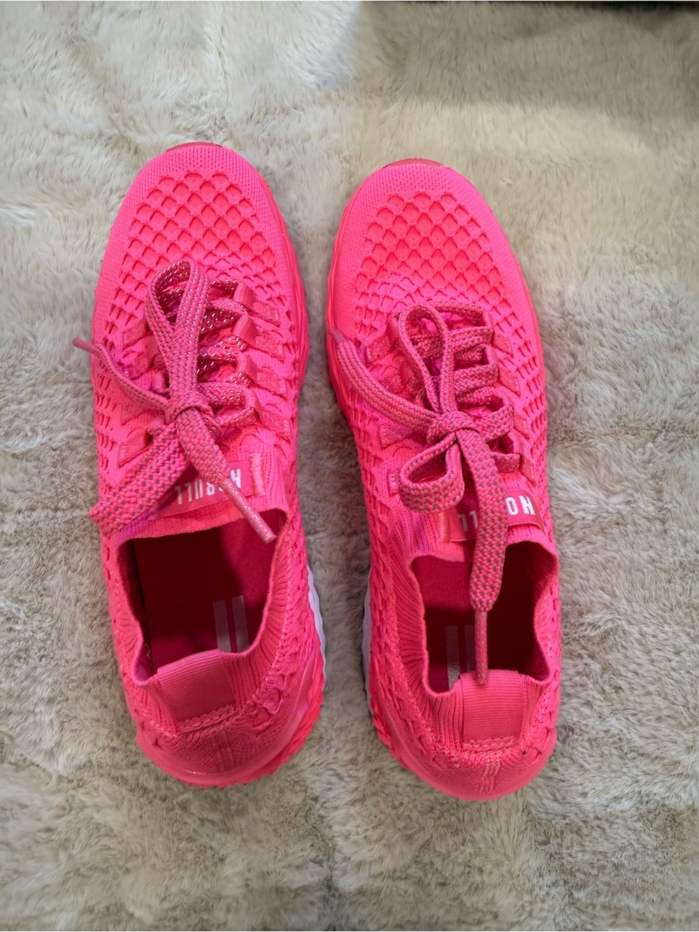 NOBULL Women's Hot Pink Knit Training Sneakers
